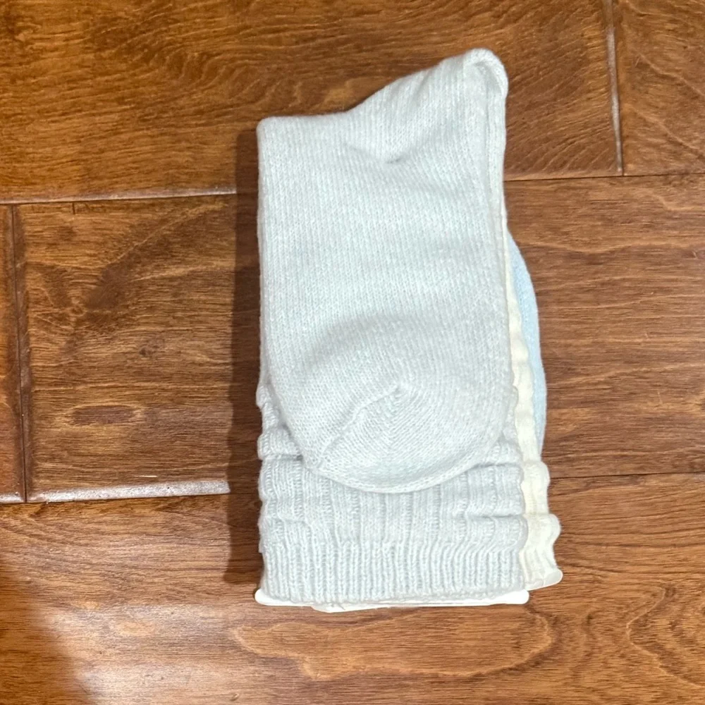 NWT size 4-10 Joyspun 3 pack Soft Slouch Socks Blue, Cream, and Gray